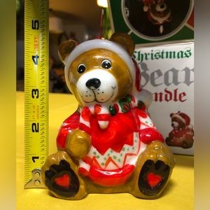 Vintage 1984 Decorative Christmas Bear Candle